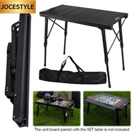 Three Unit Camping Liftable IGT Table Aluminum Alloy Portable Barbecue Table Foldable IGT Table for