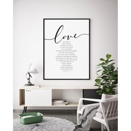 1 Corinthians 13 Bible Verse Wall Art, Religious Anniversary or Wedding Gift, Love is Patient, Scrip