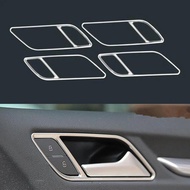 YAQUICKA Stainless Steel Car Interior Door Handle Bowl Frame Cover Trim Styling Decal For Audi A3 20