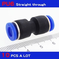 PU6 HIGH QUALITY 5Pcs Air Pneumatic 6mm to 6mm Straight Push in Connectors Quick Fittings Y