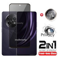 2in1 Privacy Tempered Glass For Realme 13 Plus 5G 2024 Screen Protector Full Cover Camera Lens For R