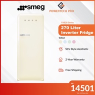 Smeg Classic Fridge Inverter Electronic 50's Style 270L Refrigerator (FAB28 Series)- Cream/Pastel Blue/Pastel Green/Pink