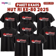 MERAH (Expert) (002) PACKAGE OF 8 INDEPENDENCE T-SHIRTS FOR THE REPUBLIC OF INDONESIA 2025 August Re