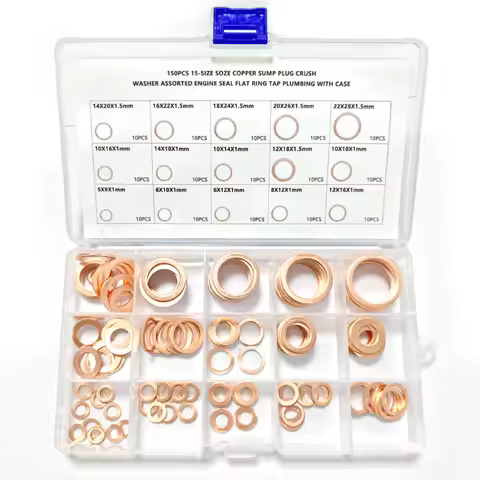 M5 M6 M8 M10 M12 M14 M16 M18 M20 M22 M24 Solid Pure Copper Oil Plugs Washer o-ring Gasket Motorcycle