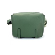 Loewe 羅意威 99新綠色全皮雙口翻蓋郵差包