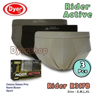 [ 3 pcs ] CD Rider R-317-B / R 317 B Hijau || Celana Dalam Pria Dewasa