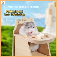 Hamster dining table chair, pet wooden dining chair, pet eating toy table, set up cute table, create