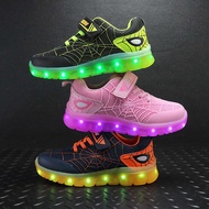 Children's Luminous Shoes USB Charging LED Light Shoes Spider Style Marquee Children's Shoes Men's W