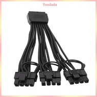 Yoo 3 Way 8 Pin GPU Power Cable with 16 Pin Input for PC Builders