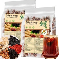 Ginseng Five Treasure Tea-Tonic Kidney Tea Formula Ginseng Six Treasures 6 Ingredients Five Treasure