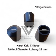 Chitose 7/ 8 Inch Rubber Feet Hole Diameter 22mm Rubber Cover for Table, Chair, Rack, Round Iron Pip