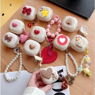 ins love keychain caseFor Baseus Bowie E19 E20 E18 E17 E16 Case Cartoon Earphone Silicone TPU Protec
