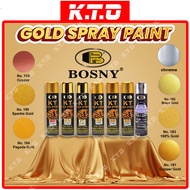 Bosny KT Gold Effect Chrome Spray Paint Aerosol Handcraft Automative Fast Drying Spray Paint / Cat S