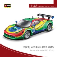[Hot]Bburago 1:43 Ferrari 312P 1972 F430 GTC 458 Italia GT3 Alloy Luxury Vehicle Diecast Pull Back C