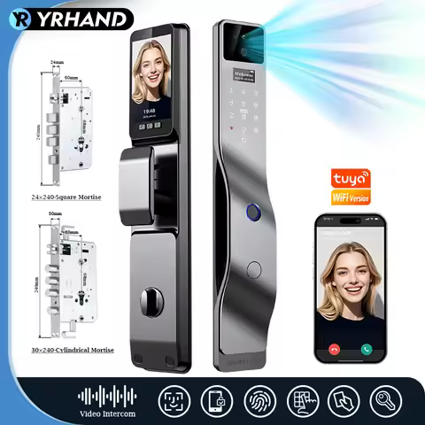 Tuya Smart Door Lock F7｜3D Face Recognition + 2K Camera + Fingerprint｜Works with Google/Alexa/Securi