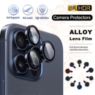 Rear Camera Lens Metal Protection Ring with Tempered Glass for IPhone 11 12 12 14 15  Pro Max 14 15 Plus mini