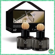 Hetras Car Diffuser Air Freshener Set - 77ml x 2 Bottles - Automotive Vehicle Fragrance - Compact Po