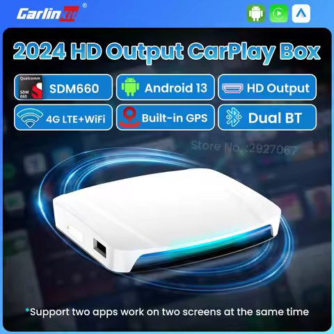 2024 CarlinKit CarPlay Ai TV Box Android 13 SDM660 HD Output Wireless Car Play Android Auto In One S