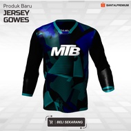 Jersey Gowes Sepeda Downhill Hitam Motif Abstrak 55 - Jersey Custom Lengan Panjang