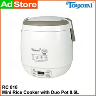Toyomi Mini Rice Cooker with Duo Pot 0.6L RC 818