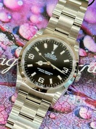 🧺洗衣街店🧺🌈🌈新返貨啦🌈🌈🖤🖤原裝SM黑面🖤🖤369款式💚大熱款式😍 Rolex Explorer 1 114270 連原裝勞力士78690鋼帶👔36mm 淨錶 狀態一流👍🏻👍🏻KCB992（旺角洗