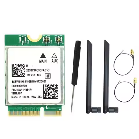 Bluetooth 5.4 Wifi7 Card RTL8922AE 6338Mbps 2.4G/5G/6G Wireless Wifi Adapter Card+ 8DB Antenna For W
