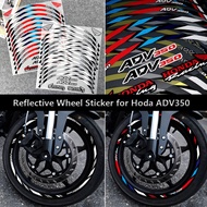 ADV350 Motorcycle Wheel Stickers Reflective Wheel Hub Decal Rim Stripe Tape For HONDA ADV350 adv 350