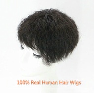 100% เส้นผมแท้จากคนวิกผมผู้หญิงแฟชั่น Elegant สั้นผมหยิกเต็มผมแท้ฝาครอบด้านบนสีเทาวิกผมบล็อกที่ม้วนผ
