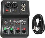 Vbestlife 2 Channels Audio Mixer, Mini 2 Channel Audio DJ Mixer Console with 16 BIT, 48KHZ Audio Resolution, USB Power Supply, for Music Recording, Karaoke, etc. (Vbestlife4fsxri6n78)