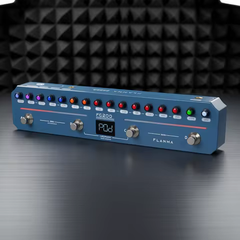 FLAMMA FG200 Intelligent Multi Effects Guitar Pedal with 40 Presets, 52 Amp Models 16 CAB Simulation