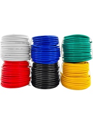 GS Power 18 AWG (American Wire Gauge) OFC Pure Copper Automotive Primary Wire 6 Roll Color Combo (50