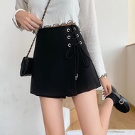 YFGCS-472 High Waist Black Short Skirt Skort New Style Korean Leisure Lady Sweet Sexy