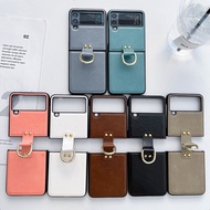 Bumper Flip Slim Casing for Samsung Galaxy Z Flip 4 Z Flip 3 Ring Samsung Z Flip4 Z Flip3 Protection