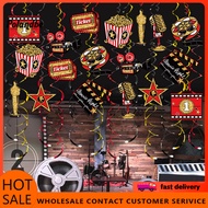 [In Stock]  Cinematic Elements Party Decor Movie Theme Party Decorations 48 Pcs Movie Night Hanging 