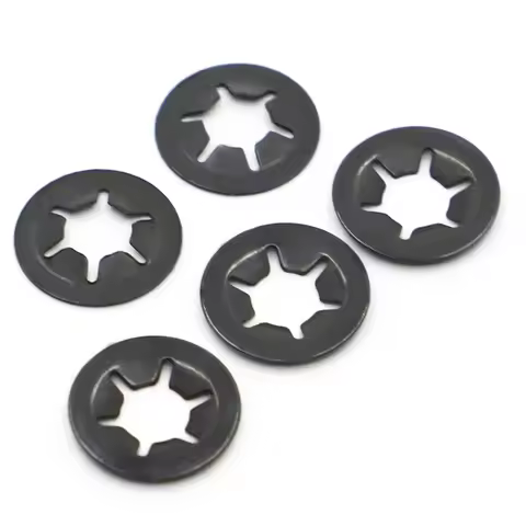 Black Star Lock Plum Bearing Retaining Rings Flower Washer Clip M2 M2.5 M3 M4 M5 M6 M8 M10 M12