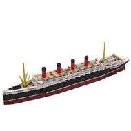 MOC Building Blocks Compatible with Lego 58644 Assembling Set World War II British Lucitania Cruise 