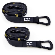 Double Circle Quick Adjust Numbered Straps for Gymnastic Rings - Carabiner System and Exercise Video