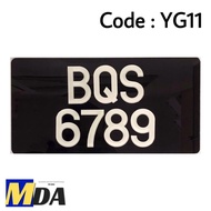 (Code: YG11) Nombor Plate Kereta 3D Kristal Siap Papan /3D Crystal Car Number Plate -1pcs