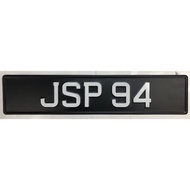 Embossed Car Number Plate [SINGAPORE FONT]