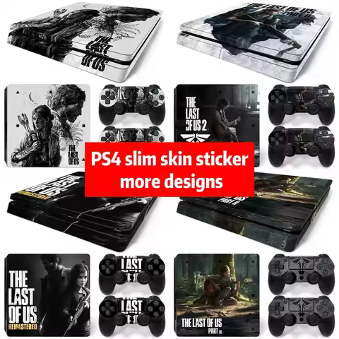 Last of us for PS4 SLIM skin sticker for PS4 SLIM vinyl sticker for PS4 slim PVC skin sticker +2 con