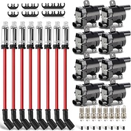 UF262 Ignition Coils Pack & Double Iridium Spark Plugs & 10.2MM Spark Plug Wires for Chevy Avalanche