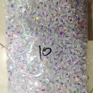 1 pound of round alphabet letter beads 1cm colorBENING