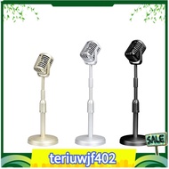 【●TI●】Classic Retro Dynamic Vocal Microphone Vintage Mic Universal Stand for Live Performance Karaoke Studio Record