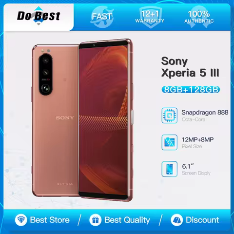Original Sony Xperia 5 III 5G Japanese Version 128GB ROM 8GB RAM 6.1" OLED 120Hz Snapdragon 888 Octa