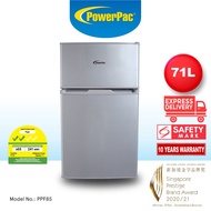 PowerPac Mini Bar Fridge 71L 2 Door with Freezer (PPF85)