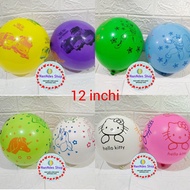 10 Pcs Balon Gambar Karakter Hello Kitty Kapten Amerika Bus Tayo Kuda Pony Unicorn Tanduk Little pon