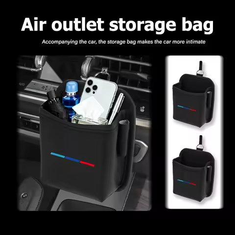 Car Air Outlet Organizer Bag Hanging Glasses Phone Storage Box For BMW Performance M2 M3 M4 X1 X3 X4