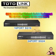 TOTOLINK SG24 24-Port / SG16 16-Port Network Switch Rackmount 16 / 24 Port - Gigabit 10/100/1000MBPS