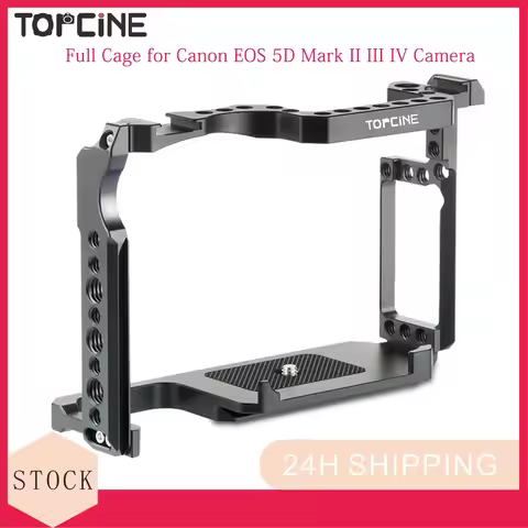 Topcine Camera Cage for Canon EOS 5D Mark II III IV 6D MarkII 7D MarkI Camera Rig with Dual Cold Sho