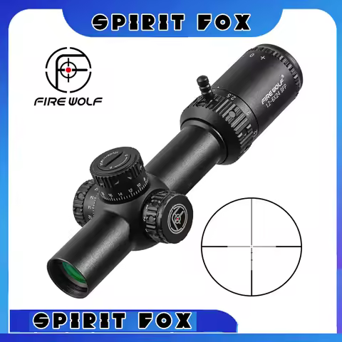 FIREWOLF HL2 1.2-6X24SFP thin-walled lockable red-green light cross sight outdoor hunting telescope